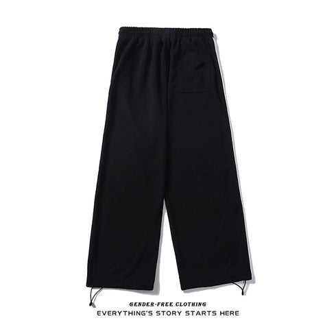 Printed Trousers With Drawstring Trousers For Men And Women Loose Straight-Waist Trousers - ROUTINE FASHION